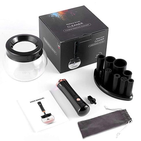 Premium Makeup Brush Cleaner Dryer, Electric Brush Cleaner with Brush Head Rotator (USB)