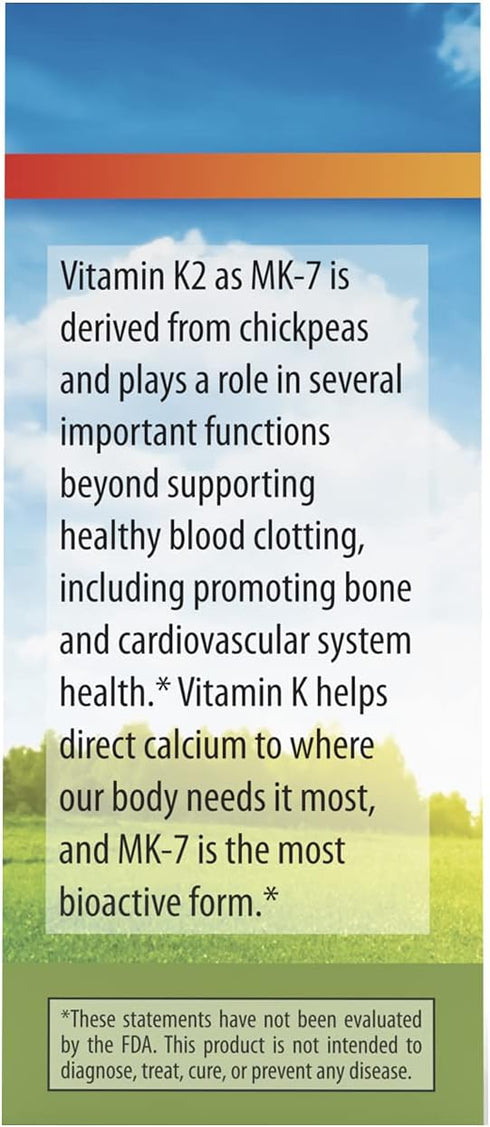 Carlson Super Daily K2 Liquid Vitamin K, 45 mcg for Bone Health, Unflavored, 360 Drops (10.16 mL)