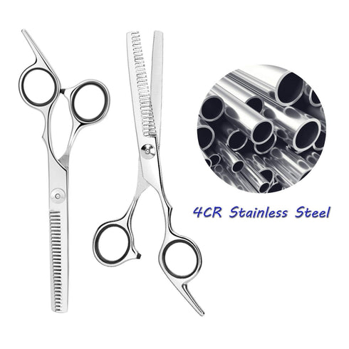 Professional Thinning Shears - 6.5-Inch Hair Cutting Scissors with Stainless Steel Blades for Home Salon