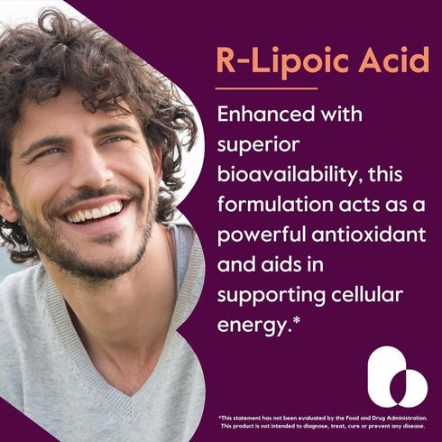 BESTVITE R-Lipoic Acid, 200mg Stabilized with Bio-Enhanced Na-RLA (60 Vegetarian Capsules) - Vegan, Gluten Free, No