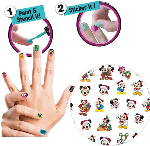 4 Sheets Christmas Nail Art Stickers, Cute Cartoon Self-Adhesive 3D Charms for Women Girls