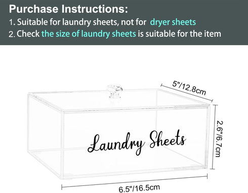 VOTLEVT Acrylic Laundry Detergent Sheets Holder | Container with Lid, Laundry Room Organizer