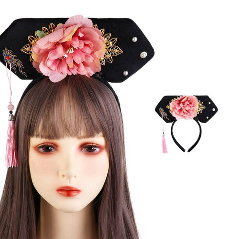 Women Headband Chinese Qing Dynasty Hair Hoop, Traditional Hanfu Hairband, Classical Royal Court Headwear