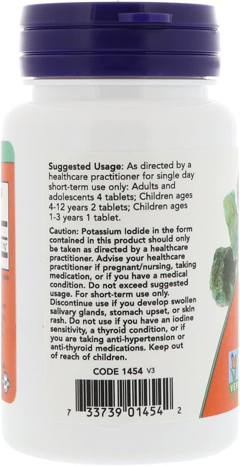 NOW Supplements Potassium Iodide 30mg - 60 Non-GMO Project Verified Tablets