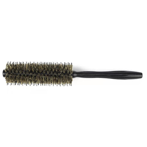 Round Hair Brush with Natural Boar and Nylon Bristles, Small Volumizing Hair Brush, 1.65 Inch Diameter Barrel