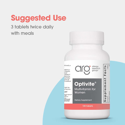 Optimox Optivite PMT Supplement - PMS Support for Women, 180 Count