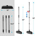 ITTAR 10" Wide Multi-Purpose Scrub Brush with Long Handle, Heavy-Duty Shower Scrubber for Deck, Patio, Kitchen, Black