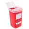 Alcedo Sharps Container for Home Use, 1 Quart Biohazard Needle and Syringe Disposal, Portable for Travel
