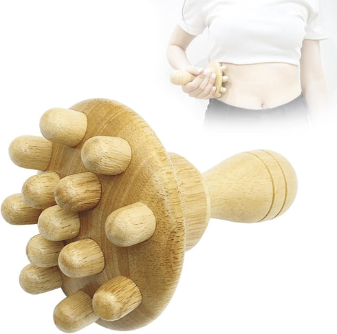 Wood Therapy Massage Tool Wooden Lymphatic Drainage Massager One-Handed Body Sculpting Tools,Physical