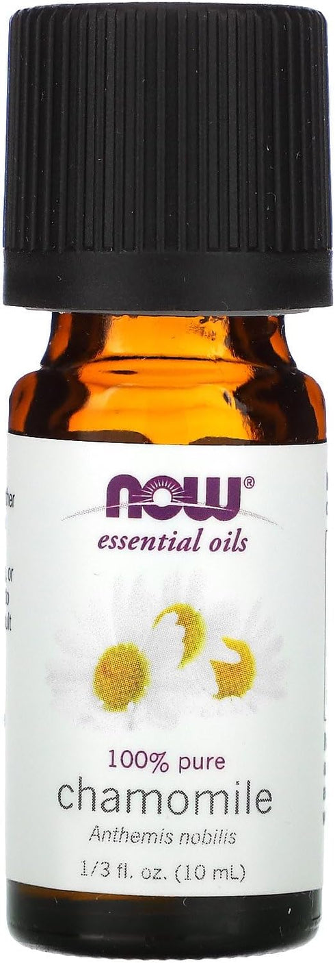 NOW Essential Oils, Chamomile Oil, 100% Pure, Delightful Aromatherapy Scent, 10-ml