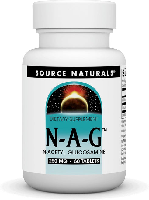 Source Naturals N-A-G, N-Acetyl Glucosamine, 250 mg for Joint Support, 60 Tablets