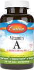 Carlson Vitamin A, 25000 IU (7500 mcg RAE), Immune Support, Vision Health, Antioxidant, 250 Softgels