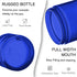 Small Glass Containers with Lids, Tecohouse 4 oz Glass Jars with Black Lids & Inner Liners,Blue and Amber Mini Travel Toiletries Container for Slime, Makeup, Cream, Lotion, Cosmetic - 2 Pack