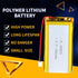 3.7V 1800mAh 653570 Lipo Battery Rechargeable Lithium Polymer Pack with JST Connector