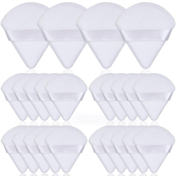 Thrilez 20pcs Triangle Powder Puff, Loose Powder Puffs for Face Powder, Setting Powder Puff for Makeup, Sponge