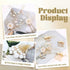 inSowni 26 Pack Gold Flower Pearl Wedding Bridal Hair Side Combs + U Shaped Hair Pins Clips for Women, Girls