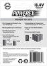 Powerex Precharged 8.4V Rechargeable Low Self Discharge NiMH Battery, MHR84VP