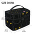 senya Travel Makeup Bags with Zipper, Black Cats Pattern Cosmetic Bag for Women Girls