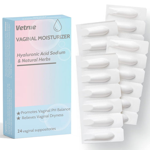 vetrue Intimate Moisturizer, Vaginal Suppository for Dryness & Discomfort, Feminine Long Lasting Hydration