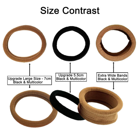 Thick Hair Ties, BETITETO 20 Pieces Seamless Cotton Scrunchies for Thick Heavy or Curly Hair, Multicolor