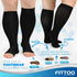 FITTOO Plus Size Compression Socks for Men & Women, 20-30mmHg Graduated Compression for Shin Splint, Varicose Vein &