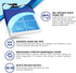 16" 16" 2" NYOrtho Gel Wheelchair Cushion - Gel-Infused Memory Foam Cooling Comfort - Non-Slip, Water-Resistant Seat