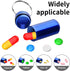 Small Portable Pill Case with Keychain (10 Pack), Waterproof Aluminum Pill Organizer for Outdoor Travel