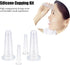 4 Pcs Silicone Facial Cupping Set, Vacuum Massage Cup Kit for Face, Eyes, Lips, Neck, Anti Aging Wrinkle Therapy Set