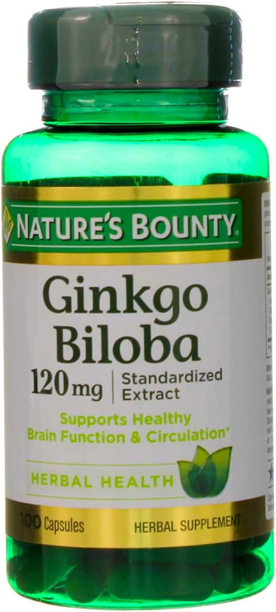 Nature's Bounty Ginkgo Biloba Capsule, 120 mg, 100 ea