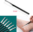 Professional Pedicure Knife Tools, Stainless Steel Foot Dead Skin Scraper, 3Pcs Black Scrubber