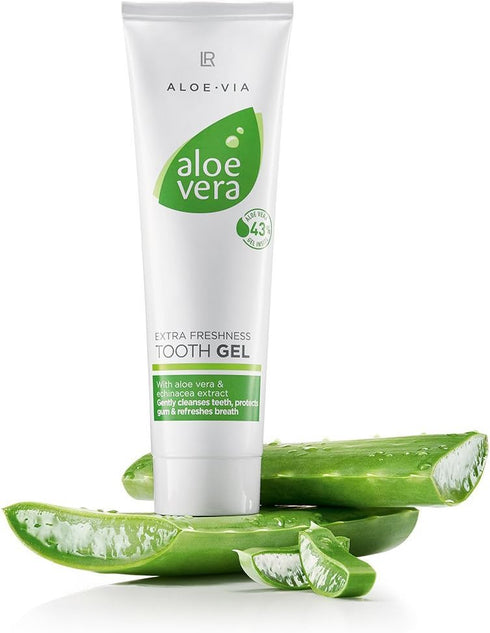 L R 100 Ml (1) Aloe Vera Tooth Gel - Extra Freshness Flouride-Free Toothpaste by LR of Germany - - Active dental