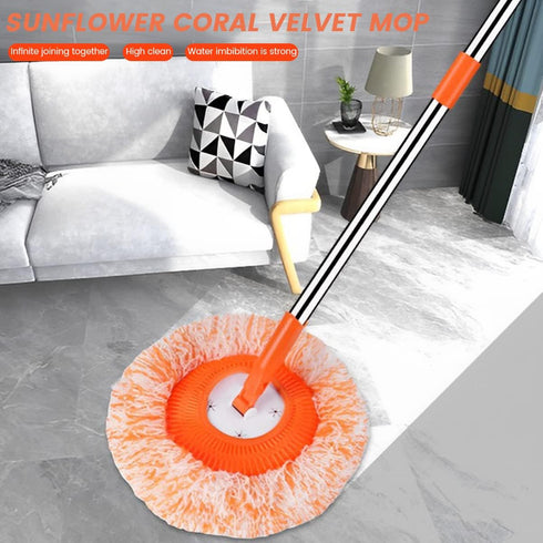 Urvrriu 360 4 Rotatable Adjustable Cleaning Mop with Mop Head, Extendable Wall Cleaning Mop, Spin Mop for Floor