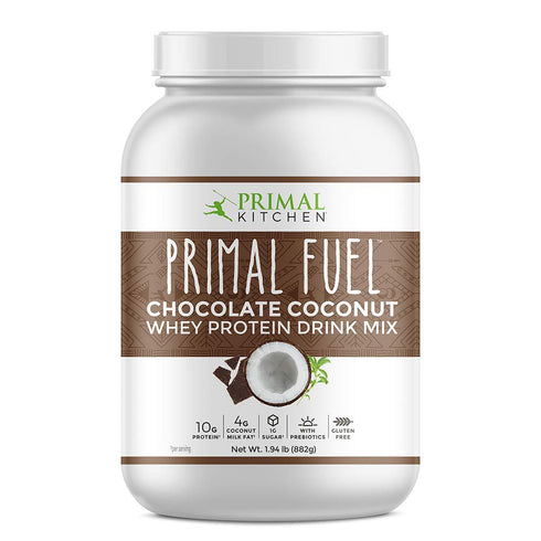 Primal Kitchen Primal Fuel Chocolate Coconut Whey Protein Powder, Gluten and Soy Free, 1.94 Pounds