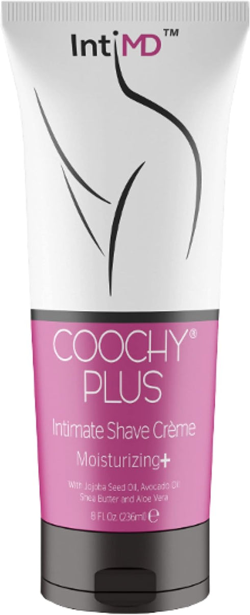 IntiMD COOCHY PLUS Intimate Shave Cream Gel, Rash-Free, Moisturizing, 8oz Squeeze Bottle