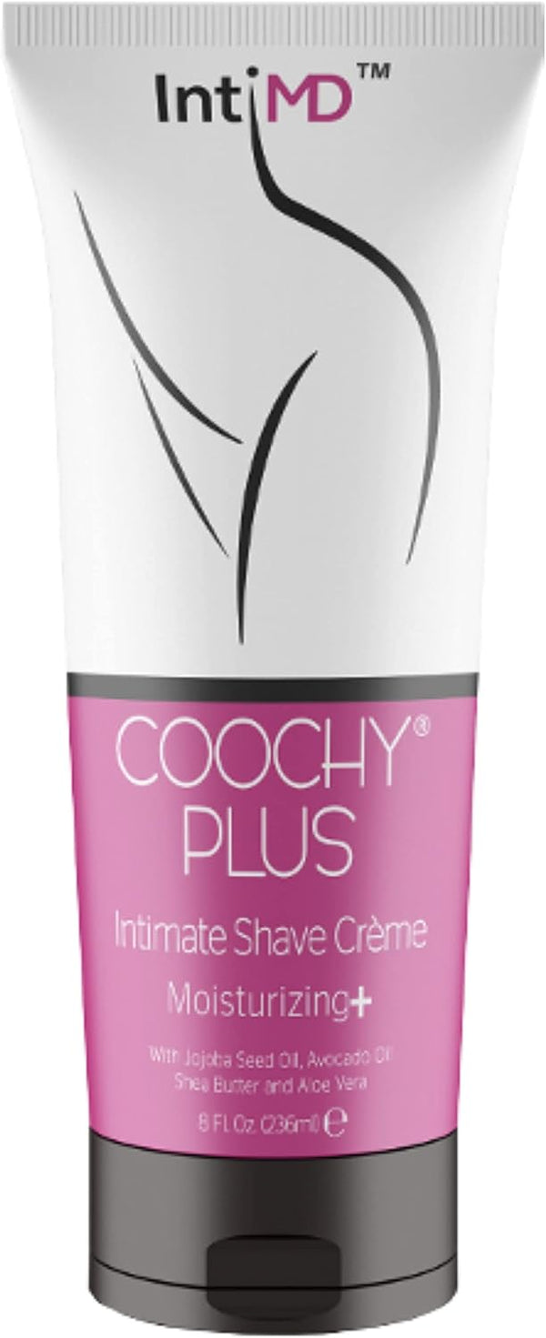 IntiMD COOCHY PLUS Intimate Shave Cream Gel, Rash-Free, Moisturizing, 8oz Squeeze Bottle