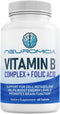 Vitamin B Complex and Folic Acid - Advanced Formula for Brain Support, Energy & Heart Health, 60 Tablets