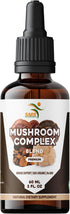 Immune 2 oz Mushroom Complex Supplement Drops Tincture, Lion's Mane, Reishi, Turkey Tail, Chaga, for System Support