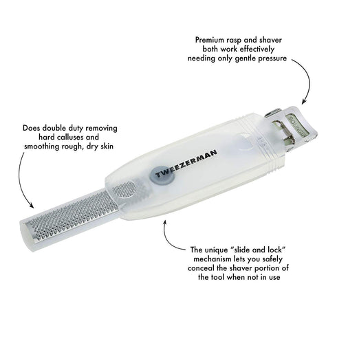 Tweezerman LTD Callus Shaver and Rasp for Smooth Feet