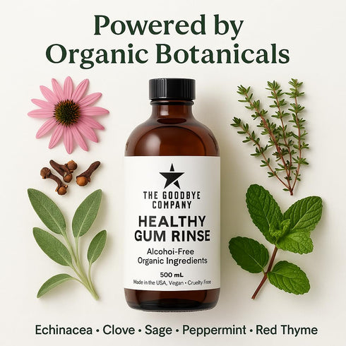 The Goodbye Company Healthy Gum Rinse Handcrafted Natural Mouthwash for Bleeding Gums, Receding Gums & Fresh Breath |