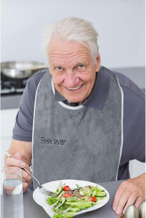 Set 3 of Ultra Soft Adult Bibs - Adjustable Dining Protectors for Comfort
