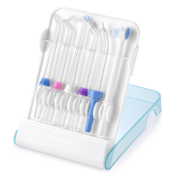 Replacement Tips for Waterpik, Water Flosser Replacement Heads with Storage Case (6 Tips Different)