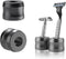 Linkidea 2 Pack Safety Razor Stand, 0.7" Opening Dia, Men Shaving Stand for Bathroom Countertop (Dark Grey)
