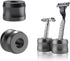 Linkidea 2 Pack Safety Razor Stand, 0.7" Opening Dia, Men Shaving Stand for Bathroom Countertop (Dark Grey)