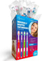 Toothbrushes Bulk Individually Wrapped - 55 Pack, Medium Bristles, Multi-Colored Toothbrushes for Adults and Kids