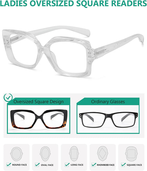 Eyekepper 4 Pack Reading Glasses for Women, Ladies Readers +1.00