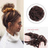 Moor 73 pcs Hair Braiding Tool with Brown Hair Wig Bun, Hair Styling Accessories, Magic Bun Maker Kit for Women, Kids