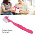 Double Sided Denture Cleaning Brush, Portable Plaque Removal Toothbrush for Home & Travel (Pink)