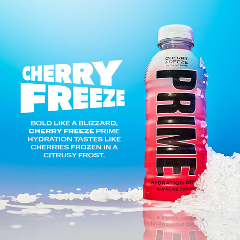 PRIME Hydration CHERRY FREEZE | Electrolyte Enhanced Sports Drinks, 12 Pack