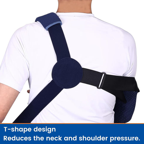 Immobilizer 20-30.5 inch) Arm Sling for Shoulder Injury with Waist Strap - Brace Support for Sleeping, Rotator Cuff