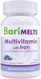 BariMelts Bariatric Multivitamin with Iron - 60 Fast-Dissolving Tablets, Sugar-Free, Natural Blueberry Flavor